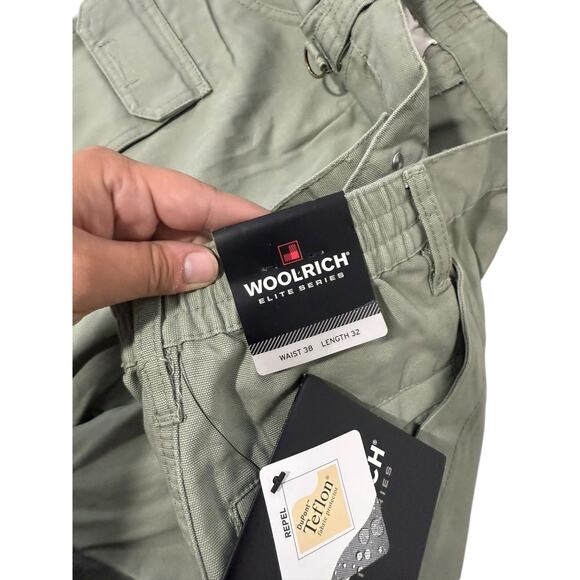 Woolrich Elite Series Men's Tactical Pants 38 waist Sage Green Cargo Style New - Picture 4 of 8